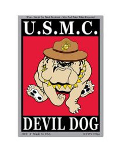 Eagle Emblems DECAL - USMC, Devil Dog DC0110