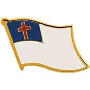  Eagle Emblems Pin - Christian Flag - P09633 