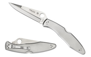Spyderco C07P Police Model Folding Knife, Plain Edge Spyderco C07P Police Model Folding Knife, Plain Edge