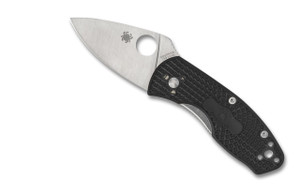 Spyderco Ambitious Lightweight Folding Knife 8Cr13MoV Plain Blade, Black FRN Handles - C148PBK Spyderco Ambitious Lightweight Folding Knife 8Cr13MoV Plain Blade, Black FRN Handles - C148PBK
