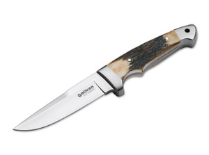 Boker Vollintegral 2.0 Fixed Blade 440C Satin Blade, Stag Handles - 121586 Boker Vollintegral 2.0 Fixed Blade 440C Satin Blade, Stag Handles - 121586
