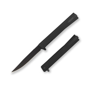 Ocaso Solstice Flipper Knife, S35VN Black Plain Blade, Black Titanium Handles - 10CTB Ocaso Solstice Flipper Knife, S35VN Black Plain Blade, Black Titanium Handles - 10CTB