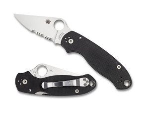 Spyderco Para 3 Folding Knife S45VN Combination Edge, Black G-10 Handles - C223GPS Spyderco Para 3 Folding Knife S45VN Combination Edge, Black G-10 Handles - C223GPS