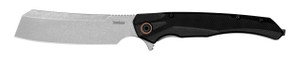 Kershaw 2078 Strata Flipper Knife D2 Cleaver Blade, Black G10 and Stainless Steel Handles Kershaw 2078 Strata Flipper Knife D2 Cleaver Blade, Black G10 and Stainless Steel Handles