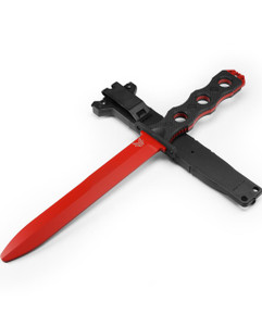 Benchmade 185T SOCP Trainer Fixed Blade, 440C Unsharpened Dagger Blade, Black G10 Handles   Benchmade 185T SOCP Trainer Fixed Blade, 440C Unsharpened Dagger Blade, Black G10 Handles