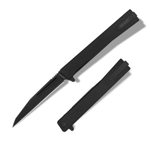 Ocaso Solstice Flipper Knife, S35VN Black Wharncliffe Blade, Black Titanium Handles - 8WTB Ocaso Solstice Flipper Knife, S35VN Black Wharncliffe Blade, Black Titanium Handles - 8WTB