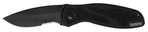 Kershaw 1670GBBLKST Blur Assisted Knife, Combo 14C28N Blade, Black Aluminum Handles   Kershaw 1670GBBLKST Blur Assisted Knife, Combo 14C28N Blade, Black Aluminum Handles