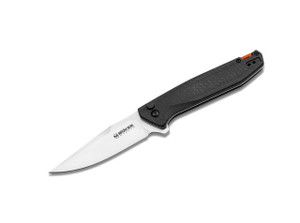 Boker Magnum Border Forest Folding Knife, 440A Drop Point, Black Micarta Handle - 01SC719   Boker Magnum Border Forest Folding Knife, 440A Drop Point, Black Micarta Handle - 01SC719