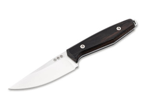 Boker Daily Knives AK1 Drop Point Fixed Blade Knife RWL-34 Blade, Grenadill Wood Handles - 125502 Boker Daily Knives AK1 Drop Point Fixed Blade Knife RWL-34 Blade, Grenadill Wood Handles - 125502
