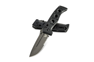 Benchmade 275SGY-1 Adamas Folding Knife CruWear Gray Combo Blade, Black G10 Handles Benchmade 275SGY-1 Adamas Folding Knife CruWear Gray Combo Blade, Black G10 Handles