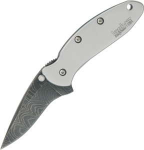 Kershaw 1600DAM Chive Assisted Flipper Knife Damascus Blade, Stainless Steel Handles Kershaw 1600DAM Chive Assisted Flipper Knife Damascus Blade, Stainless Steel Handles