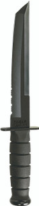 KA-BAR 1245 Tanto Fighting Knife 1095 Cro-Van Combo Blade, Black Kraton G Handles KA-BAR 1245 Tanto Fighting Knife 1095 Cro-Van Combo Blade, Black Kraton G Handles