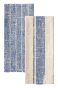 KAF Home Firenze Natural Rustic Farmhouse Kitchen Towels - Navy KAF Home Firenze Natural Rustic Farmhouse Kitchen Towels - Navy