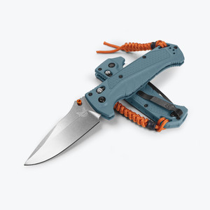 Benchmade 18060 Adira Folding Knife CPM-MagnaCut Drop Point Blade, Depth Blue Grivory Handles Benchmade 18060 Adira Folding Knife CPM-MagnaCut Drop Point Blade, Depth Blue Grivory Handles