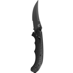 Benchmade 865SBK Mini Bedlam Folding Knife CPM-S90V Black Scimitar Blade, Black G10 Handle Benchmade 865SBK Mini Bedlam Folding Knife CPM-S90V Black Scimitar Blade, Black G10 Handle