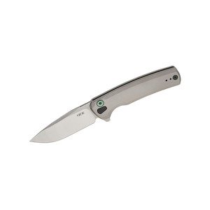 Zero Tolerance 0044 Button Lock Flipper Knife CPM-S45VN Two-Tone Drop Point Blade, Bead Blasted Titanium Handles Zero Tolerance 0044 Button Lock Flipper Knife CPM-S45VN Two-Tone Drop Point Blade, Bead Blasted Titanium Handles