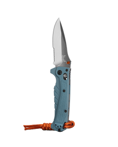 Benchmade 18065S Mini Adira Folding Knife CPM-MaganCut Combo Blade, Depth Blue Grivory Handles Benchmade 18065S Mini Adira Folding Knife CPM-MaganCut Combo Blade, Depth Blue Grivory Handles