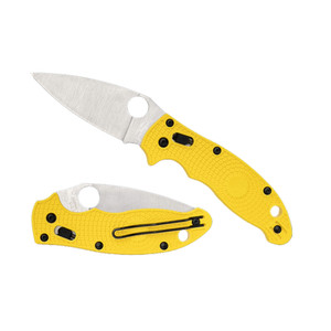 Spyderco Manix 2 Salt Folding Knife MagnaCut Plain Blade , Yellow FRN Handles Spyderco Manix 2 Salt Folding Knife MagnaCut Plain Blade , Yellow FRN Handles