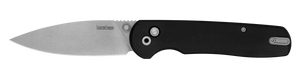 Kershaw Remnant Button Lock Folding Knife D2 Spear Point Blade, Black Micarta Handles Kershaw Remnant Button Lock Folding Knife D2 Spear Point Blade, Black Micarta Handles