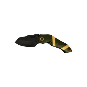 Sniper Bladework's DMF S35VN Reverse Tanto Blade , Titanium / OD Green G10 Handle Sniper Bladework's DMF S35VN Reverse Tanto Blade , Titanium / OD Green G10 Handle