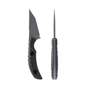 Toor Shifter T Phantom Grey Fixed Blade CPM M4 Tanto Blade, Black G10 Handles Toor Shifter T Phantom Grey Fixed Blade CPM M4 Tanto Blade, Black G10 Handles