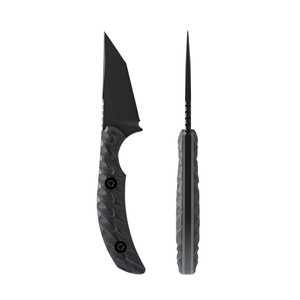 Toor Shifter T Socom Black Fixed Blade CPM M4 Tanto Blade, Black G10 Handles Toor Shifter T Socom Black Fixed Blade CPM M4 Tanto Blade, Black G10 Handles