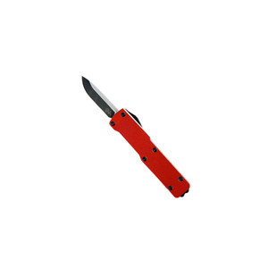 Templar Knives California Legal OTF Knife D2 Drop Point Blade, Red Aluminum Handles Templar Knives California Legal OTF Knife D2 Drop Point Blade, Red Aluminum Handles