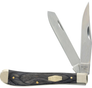 Old Timer Heritage Series Trapper Two Blade Knife D2 Blade Steel, Gray Laminate Handle Old Timer Heritage Series Trapper Two Blade Knife D2 Blade Steel, Gray Laminate Handle