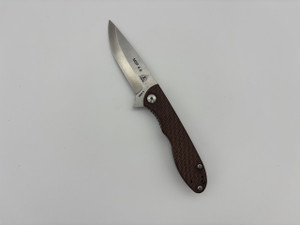 Pre-Owned Tops Mini Scandi Folder 4.0 N690Co Blade, Tan Micarta Handles ( Condition: New , Box: Yes Pre-Owned Tops Mini Scandi Folder 4.0 N690Co Blade, Tan Micarta Handles ( Condition: New , Box: Yes