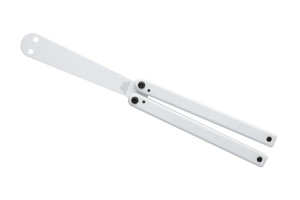 Squid Industries Squiddy Trainer Balisong White CPVC Blade, White CPVC Handle Squid Industries Squiddy Trainer Balisong White CPVC Blade, White CPVC Handle