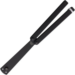 Squid Industries Squiddy-B Trainer Balisong Black Acetal Handles Squid Industries Squiddy-B Trainer Balisong Black Acetal Handles