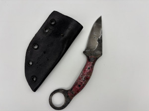 Pre-Owned Black Bird Blades Forged Fixed Blade 1095 Drop Point Blade , custom Resin Handle (Condition: Lightly Used , Box: No) Pre-Owned Black Bird Blades Forged Fixed Blade 1095 Drop Point Blade , custom Resin Handle (Condition: Lightly Used , Box: No)