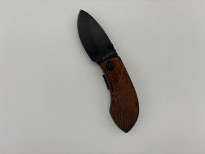 Pre-Owned Rough Ryder RR2008 Folding knife Stainless Steel Drop Point Blade , Wood Handles (Condition: New, Box: Yes)