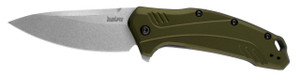 Kershaw 1776OLSW Link Assisted Flipper Knife, Stonewash Blade, Olive Aluminum Handles Kershaw 1776OLSW Link Assisted Flipper Knife, Stonewash Blade, Olive Aluminum Handles