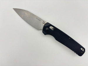 Pre-Owned Kershaw Bel Air XL MagnaCut Stonewashed Wharncliffe Blade, Black G10 Handle (Condition: New, Box: Yes)
