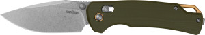 Kershaw Proximal DuraLock Folding Knife, D2 Drop Point Blade, Contoured Olive Green G10 Handles
