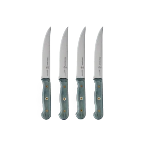 Messermeister Custom 4 Piece Steak Knife Set, Indigo Blue Handle
