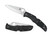 Spyderco Endura 4 Plain Blade, Black FRN Handles Folding Knife - C10PBK
