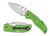 Spyderco Native 5 Salt Folding Knife, LC200N Plain Blade, Green FRN Handles - C41PGR5