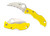 Spyderco Ladybug 3 Salt Hawkbill Folding Knife, Serrated Blade, Yellow FRN Handles - LYLS3HB