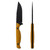 Toor Knives Mutiny Fixed Blade Knife CPM-154 Black Stonewashed Blade, Bounty Gold Aluminum Handles   Toor Knives Mutiny Fixed Blade Knife CPM-154 Black Stonewashed Blade, Bounty Gold Aluminum Handles
