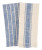 KAF Home Firenze Natural Rustic Farmhouse Kitchen Towels - Navy