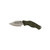 Sniper Bladework's LPC Folding Knife Satin S35VN Clip Point Blade ,Titanium / OD Green G10 Handle