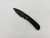 Pre-Owned Civivi Qubit Black Stonewash 14C28N Drop Point Blade, Black Anodized Aluminum Handle Custom Titanium Pocket Clip (Condition: New , Box: Yes