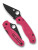 Spyderco Para 3 Folding Knife BlackBD1N Blade, Pink FRN Handles