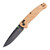 Hogue Series Wood Mysto Folding Knife Stone Wash MagnaCut Blade, Topographic Maple Richlite Handle