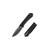 NuKnives Folding Knife Black wash D2 Drop Point Blade, Black G10 Handle