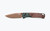 Benchmade 535FE-2602 Bugout Folding Knife Battlewash S90V Drop Point Blade, Anodized Aluminum and Brown Canvas Micarta Handle