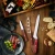 Messermeister Custom 5 Inch Cheese and Tomato Knife, Terra Red Handle