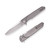Ocaso Charter Flipper Knife M390 Drop Point Blade, Plain Titanium Handle